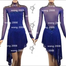 Adult Marvellous Ice Figure skating Dress Gymnastics Costume royal blue