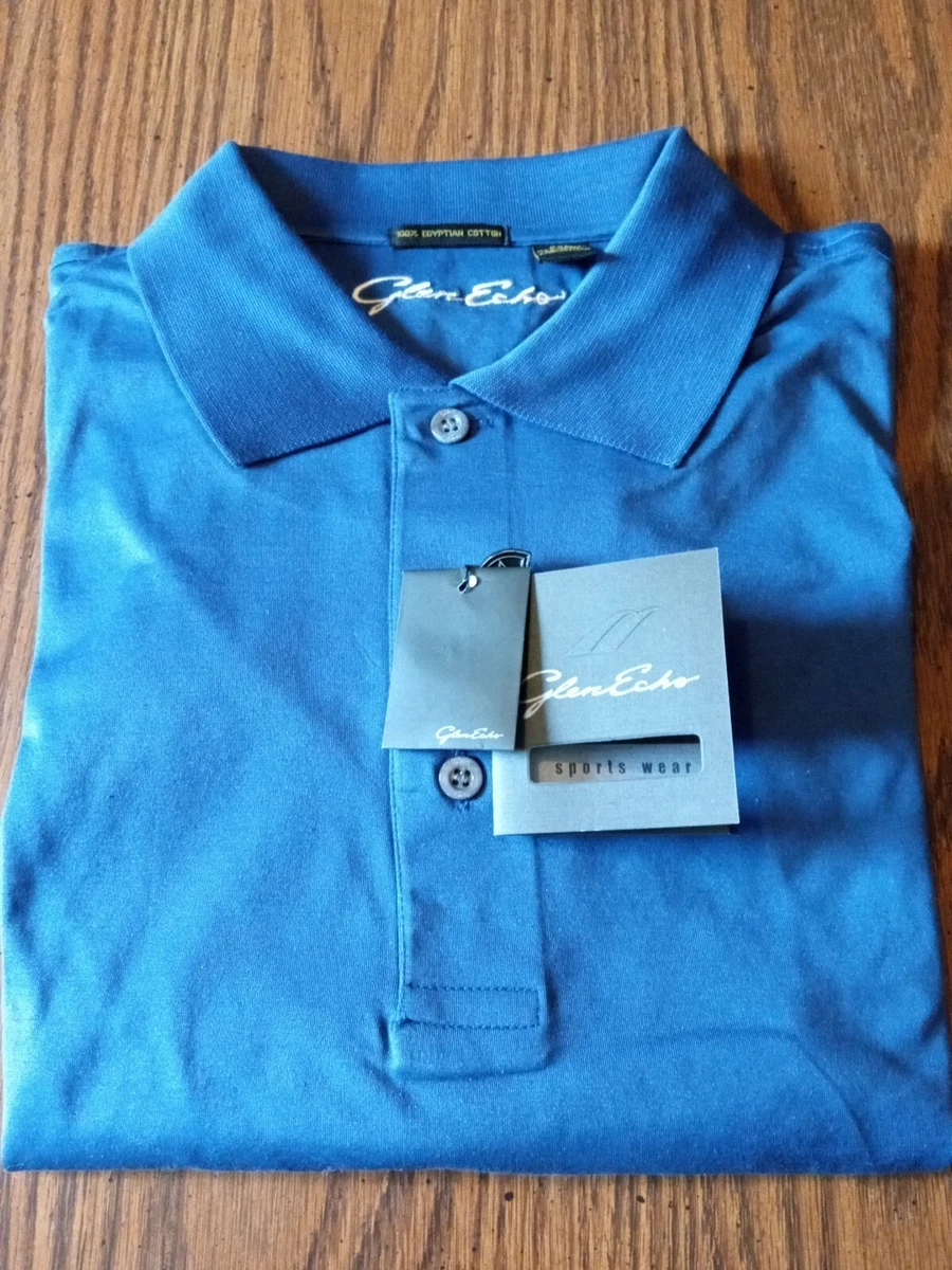 Glen Echo Golf Polo Shirt Blue 100 Cotton Mens Size 2XL NEW with