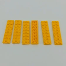 3034 LEGO Parts Plate 2x8 YELLOW (6)