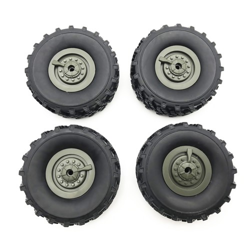 Replacement 2 Pair Original Rubber Wheel Tire for WPL B-36 B36 RC Car Ural Truck
