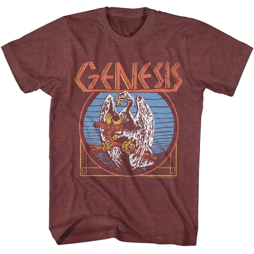 Genesis Maglietta Ufficiale Uomo - Phil Collins & Peter Gabriel - Prog Rock Unisex 100% Cotone