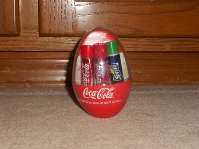 NEW, COCA-COLA LIP SMACKERS LIP BALM 3 PACK IN EGG