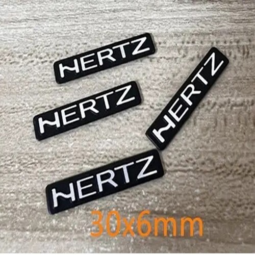 Hertz Aluminum Car Decal Badge Logo Auto Detail decal metal car logo M121-4 - Picture 1 of 4