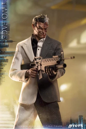 New MTOYS MS013 1/6 Batman Two Face Action Figure Model Double Heads in stock - Imagen 4 de 13