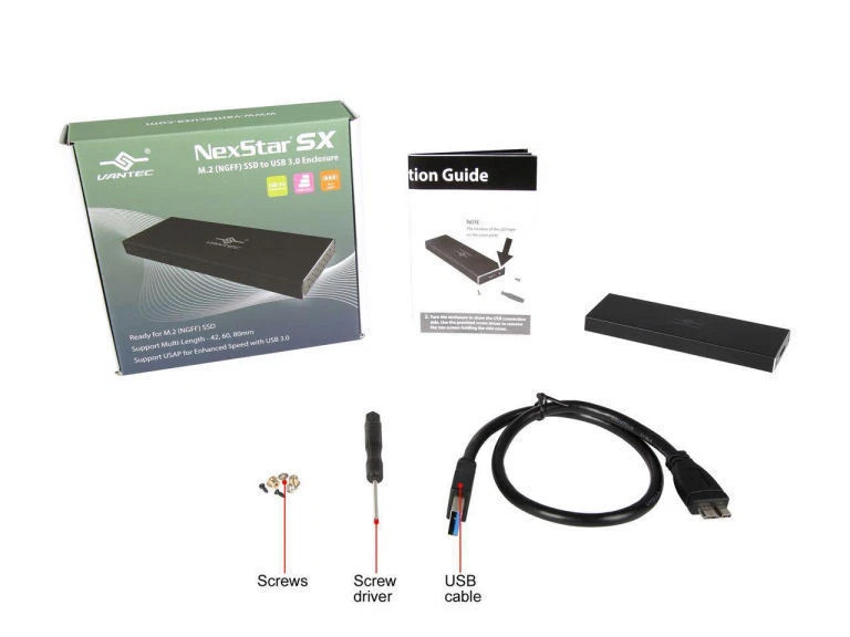 Vantec NST-M2STS3-BK NexStar SX M.2 SSD to USB 3.0 Enclosure - Image 3 of 3