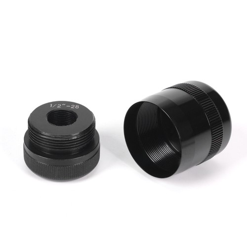 1/2-28 Aluminum End Caps Black High Quality 6061 Aluminum C Cell Cap Set - Picture 8 of 8