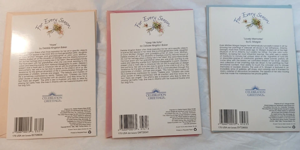 3 Celebration Greetings Greeting Cards Lovely Memories Keep Me Safe & Hope - Image 2 of 4