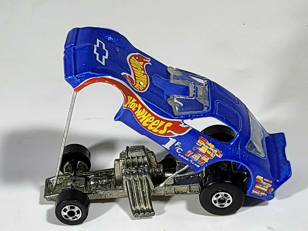 Vtg 1977 Hot Wheels Pontiac Firebird Funny Car Blue Error Chevy