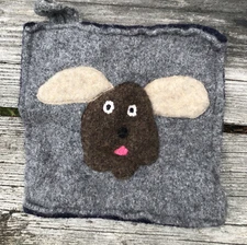 Custom Adorable Wool Felted Hotpad Dog Puppy Rescue Pet Trivet Pot Holder 7”