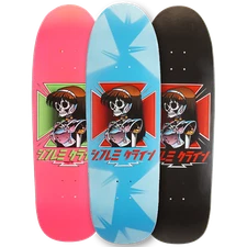 JK Industries Dream Hawk Skeleton Girl 9.5" SIGNED Skateboard Deck