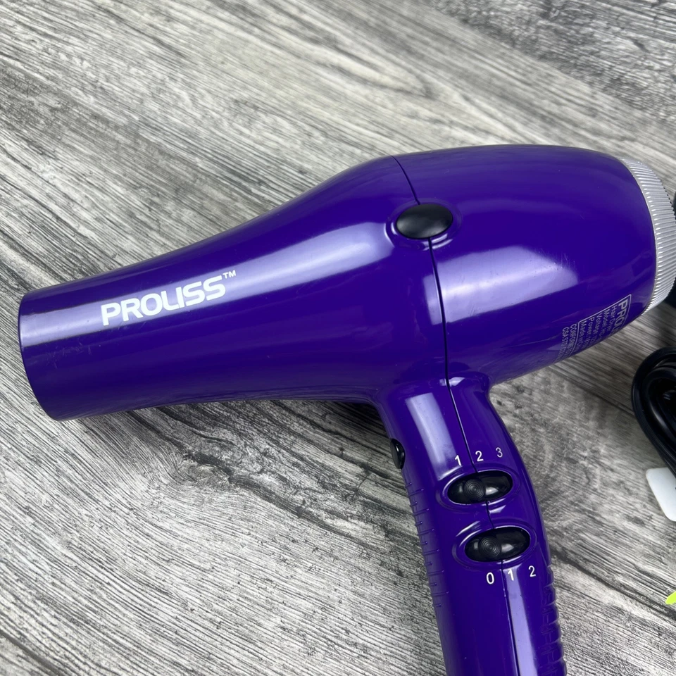 Secador de pelo profesional PROLISS púrpura HD-1860 2 velocidades 3 ajustes de calor Foto 2 de 4