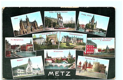 S03-9921, MULTIPLE VIEWS, METZ, VINTAGE POSTCARD
