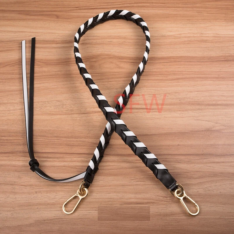 Nova alça de ombro tiracolo de couro tecido real sem marca para série de quebra-cabeças Loewe - Imagem 3 de 4