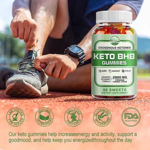 Keto Diet BHB Gummies Fat Burn ACV Weight Loss Detox Keto Diet Pills 60 Gummy - Picture 3 of 11