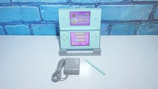 Nintendo DS Lite Ice Blue Handheld Gaming System with Charger & Stylus Pen