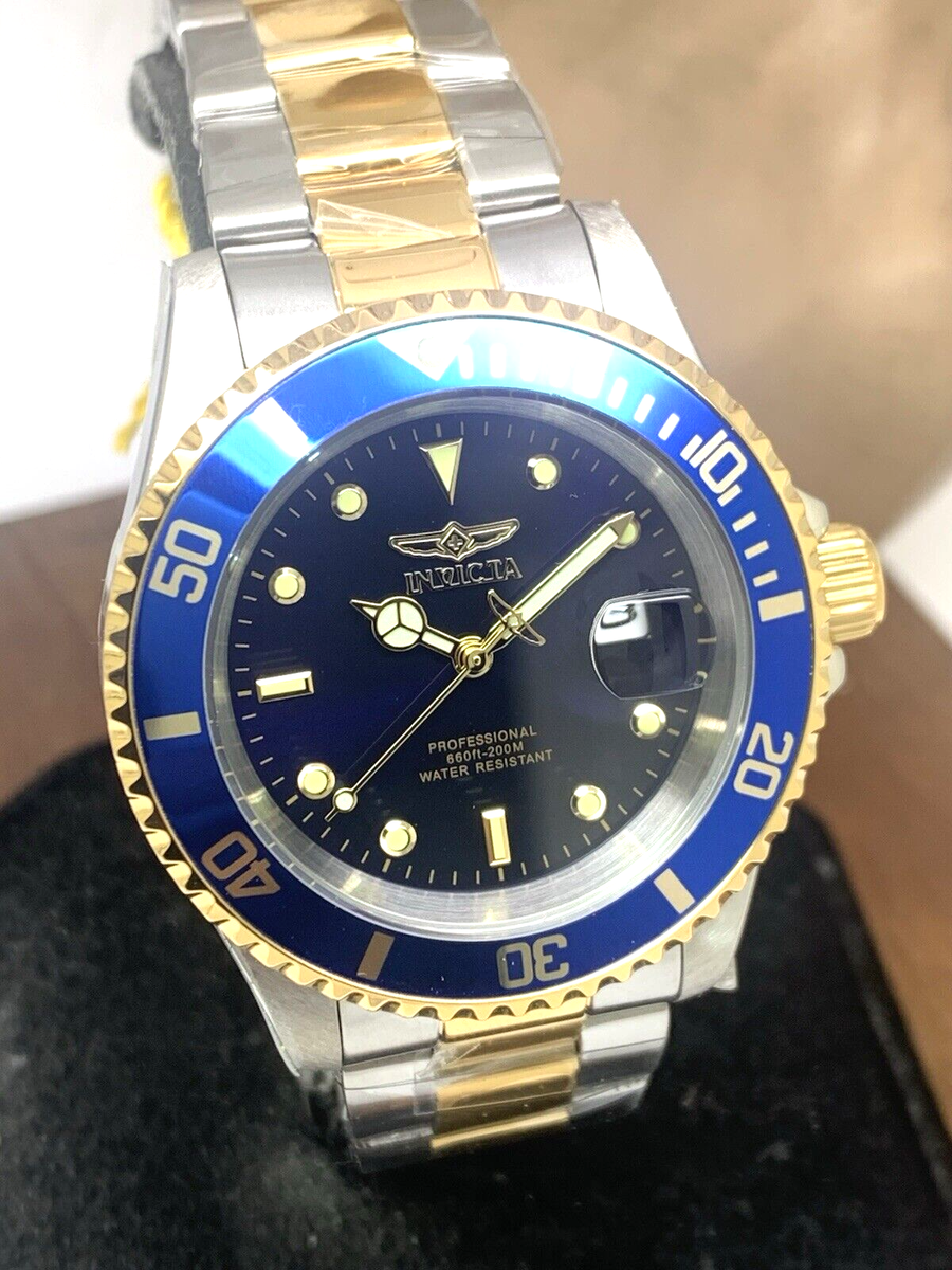 Invicta Men's Watch 26972 Pro Diver Blue Dial 2-Tone Stainless