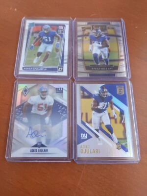 2021 Panini Phoenix Rookie Silver Auto Azeez Ojulari #165 Plus 3 RCs