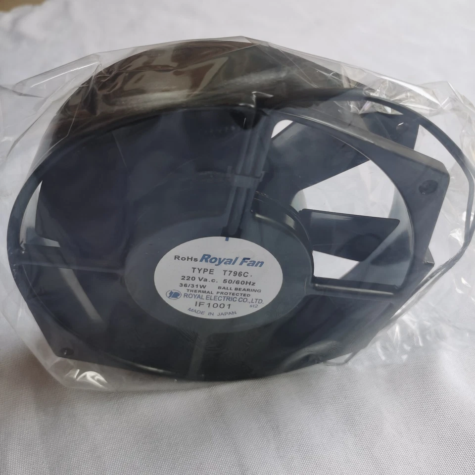 VENTILADOR ORIGINAL ROYAL T-796C 220/240V 27/24W 0.VENTILADOR TODO METAL 0.18A/0.16A 15x17cm Foto 3 de 4