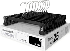 Pant  Skirt Hangers - Closet Hangers for Shorts, Shirts, Jeans, Dresses, Slacks