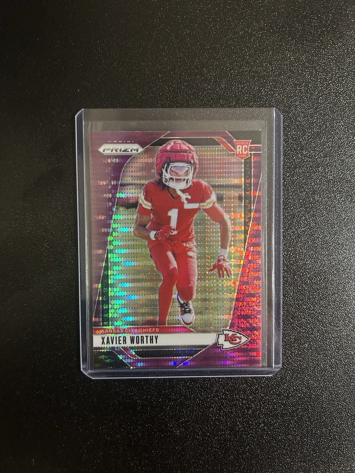 2024 Panini Prizm - Rookies Xavier Worthy #399 Purple Pulsar Prizm (RC)