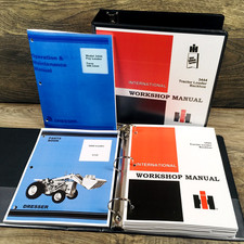 International 3444 Loader Tractor Service Parts Operators Manual Set Repair Shop