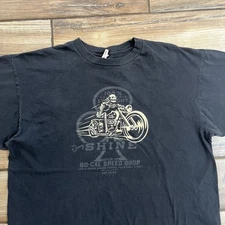 Men's Jimmy Shine So-Cal Speed Shop Black double sided XLarge Biker Skeleton