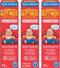 Boudreaux  S Butt Paste Max Strength Diaper Rash Cream for Baby, Ointment with Zi