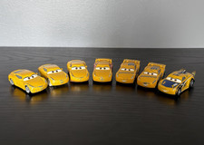 Disney Pixar Cars Yellow Diecast Toy Car Lot Dinoco 51, 95, 20 Cruz Ramirez