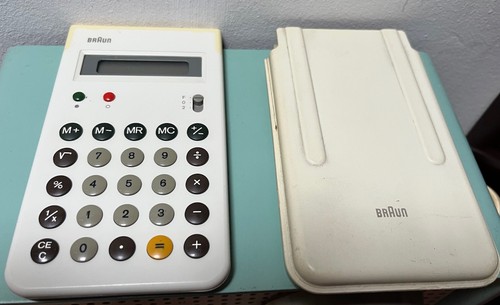 Braun Taschenrechner vintage ET55 LCD control calculator 4835 white Lubs Design - Bild 1 von 11