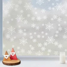 Window Film Non Adhesive Frosted Film Privacy Window Sticker Self Static Clin...
