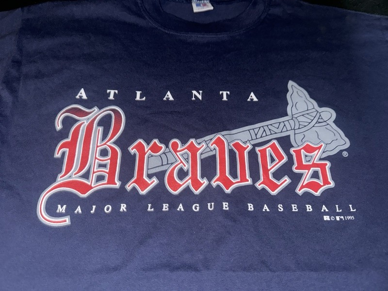Vintage 1995 Atlanta Braves Graphic Tshirt Men’s Sz XL Nice 90s Retro
