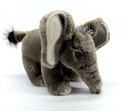 Wild Republic Gray African Elephant Plush Stuffed Realistic Trunk Down