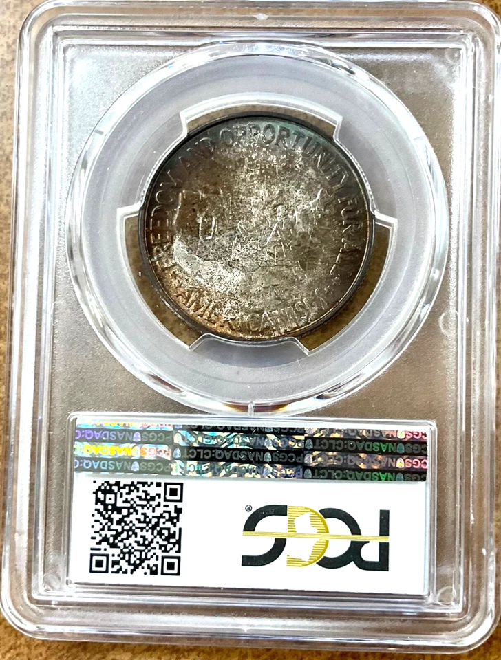 1953 S WASHINGTON Carver  Half Dollar  PCGS MS66 amazing toning - Image 2 of 4