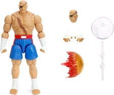 Jada Street Fighter II Sagat Deluxe 1:12 Scale Action Figure - Highly Articulate