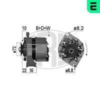 ERA Lichtmaschine Generator 70A 14V FüR Opel Corsa B 1.2I 1.4I 1.6I 1.6 Si 1.4