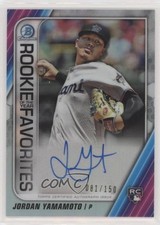 2020 Bowman Rookie of the Year Favorites Chrome 81/150 Jordan Yamamoto Auto uk2