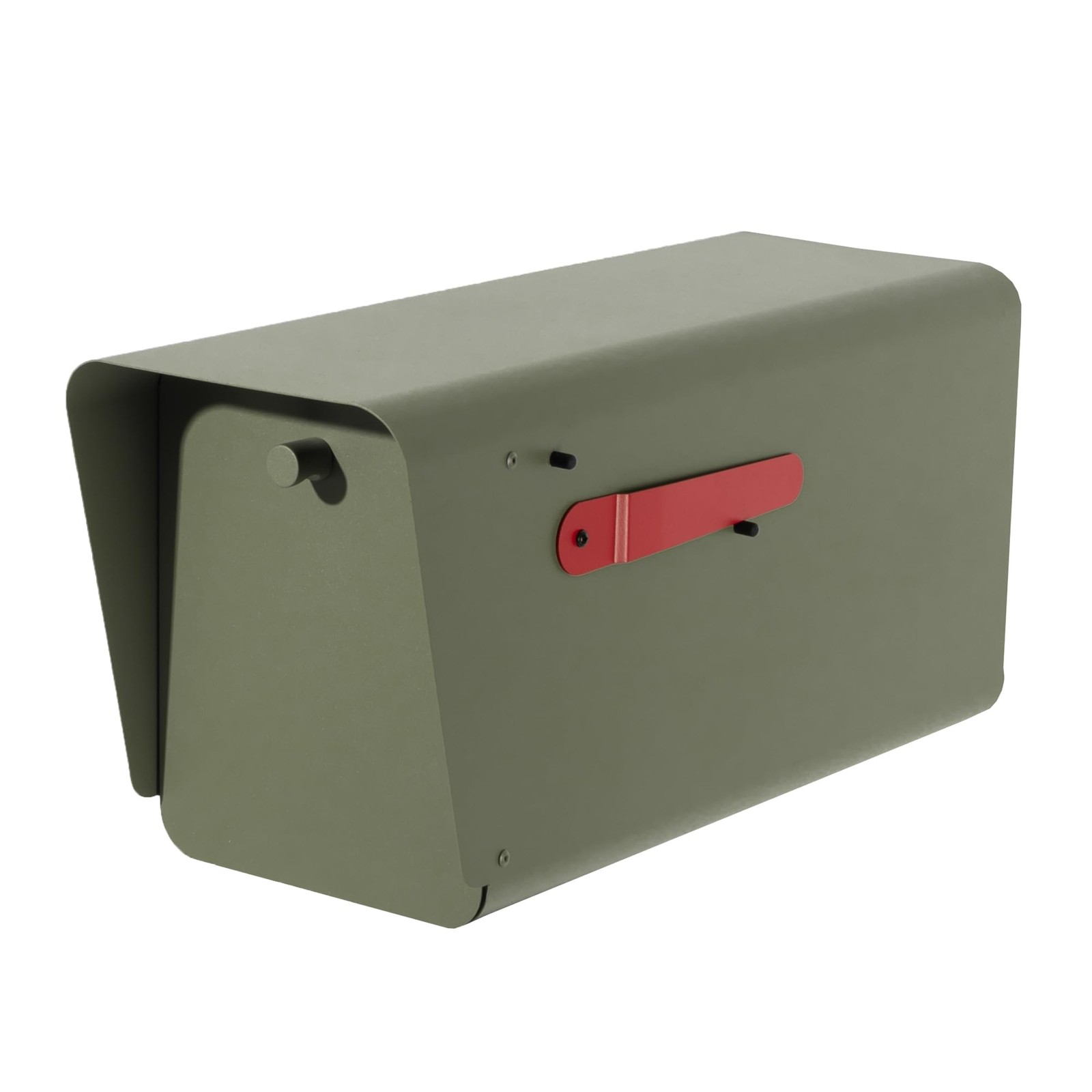 Mid Century Modern Mailbox Post Mount Mailboxes for Outside - Powdercoated Green