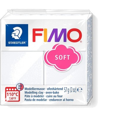 57g FIMO Soft White Clay - Versatile Oven-Bake Polymer for Creative Projects