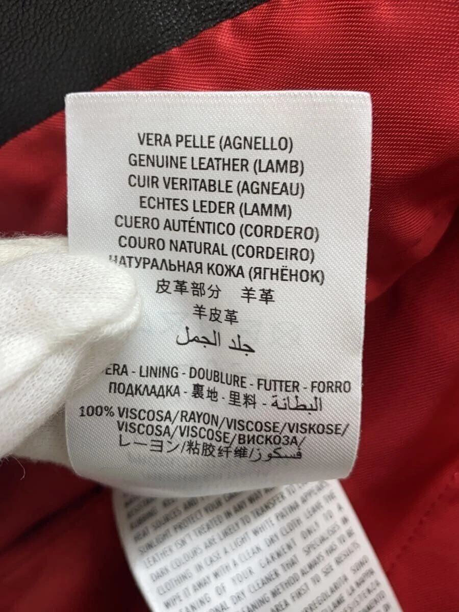 GUCCI giacca pelle blusa 36 nero