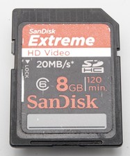 SanDisk SDHC Extreme HD Video 8GB Memory Card