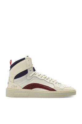 DSQUARED2 Cream Rider Beige Leather Sneakers New And Authentic
