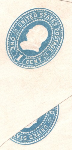 USA Cover 1c Blue ERROR *TWO MISPLACED DIES* Postal Stationery Envelope XU266 - Picture 11 of 16