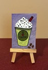 ACEO Original Acrylic Painting - 2.5 X 3.5in. ~ I ❤️ Coffee — photo 1