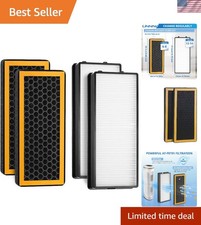 Pleated HEPA  Carbon Replacement Filters for HoMedics Air Purifiers - 4 Count