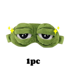 3D Frog Sleep Mask Natural Sleeping Eyeshade Women Men Creative Cartoon Soft