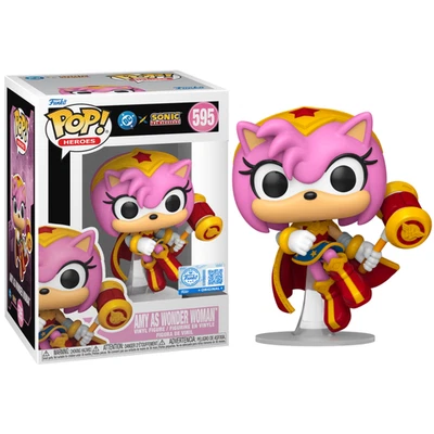 Funko Pop ! Heroes - DC X Sonic Hedgehog (595) Amy As Wonder Woman 9cm