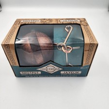 True Genius Shotput Javelin Wood Metal Brainteaser Puzzle Kids NIB