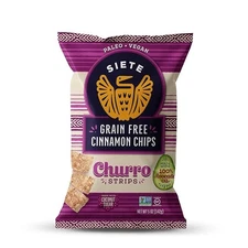 Siete Grain Free Churro Strips | Vegan Snacks | Non GMO | 5 Ounce