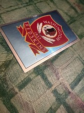 1990 Panini NFL Sticker #386 Washington Redskins Foil Crest Logo - Vintage
