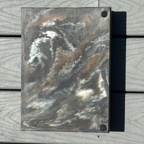 Genuine Incolay Stone Jewelry Box Nautical Ship Ocean Theme - Picture 5 of 8